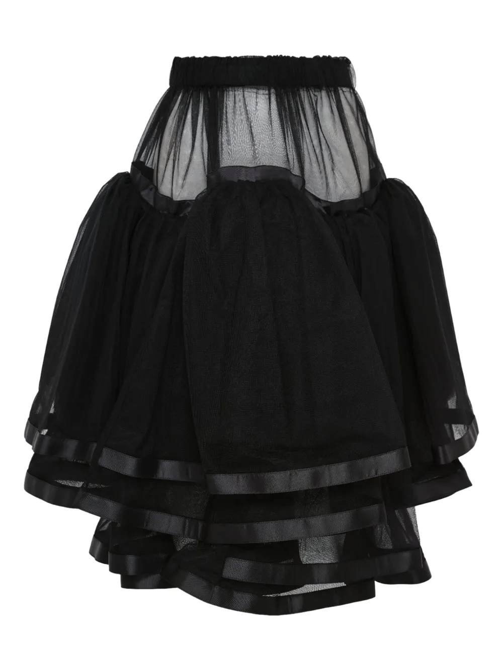 Noir Kei Ninomiya ribbon-trimmed tulle mini skirt | Black | Image 1