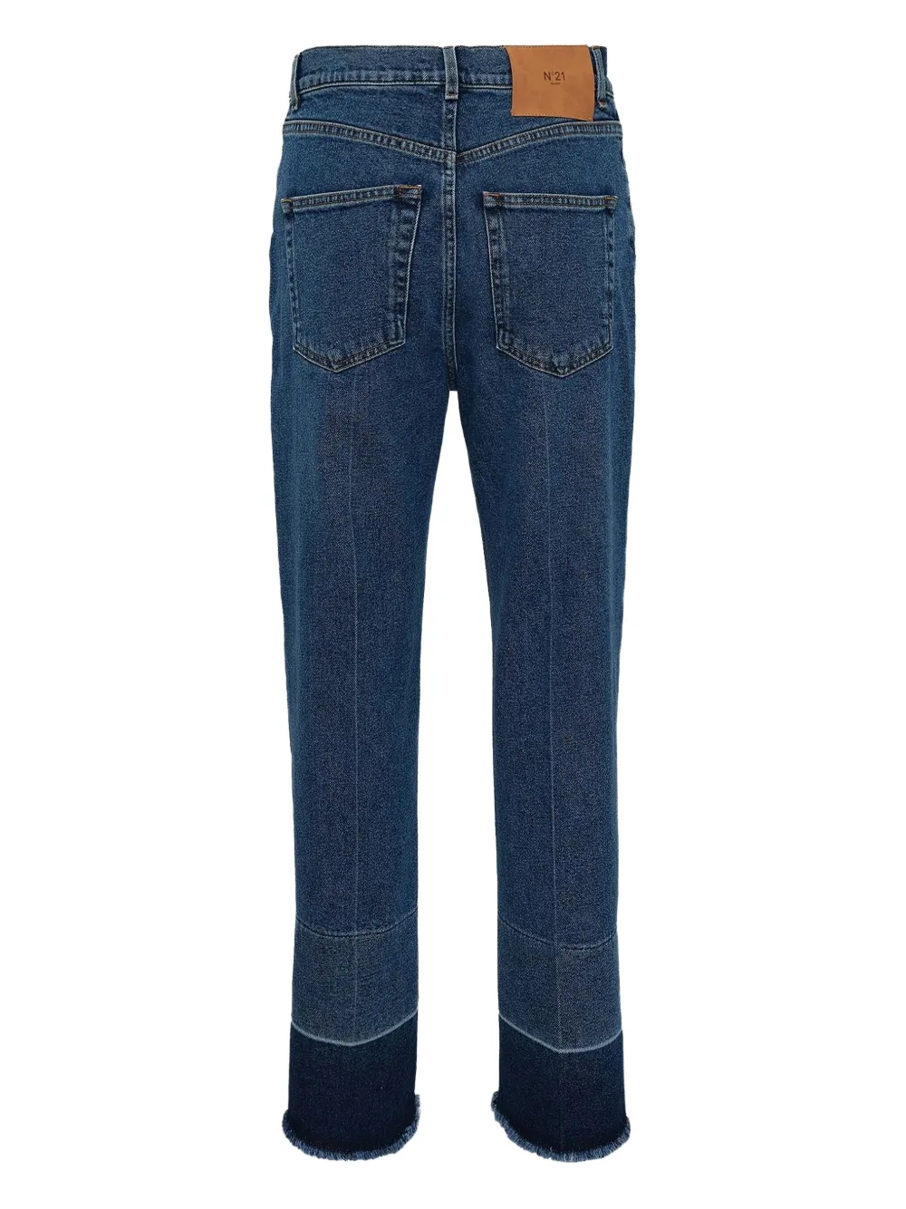 Nº21 Jeans met franje afwerking - Blauw
