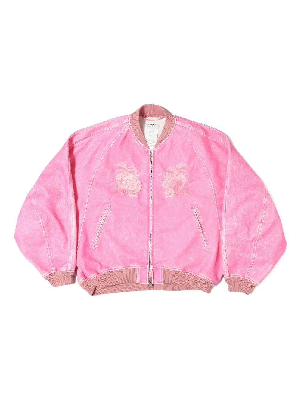 Doublet Flocked Bomber Jacket In Pink