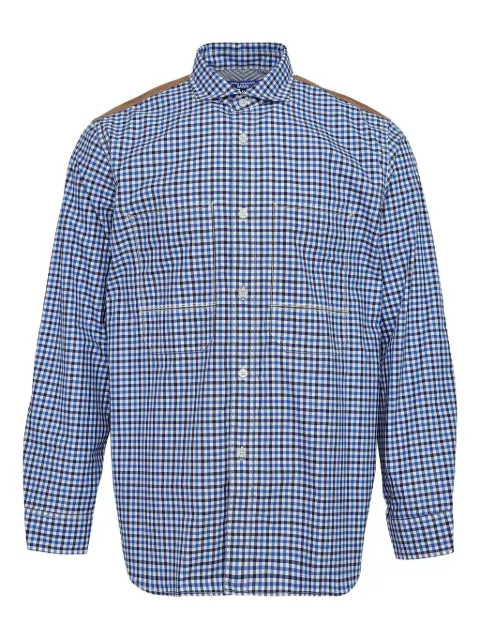 Junya Watanabe MAN check-patchwork flannel shirt