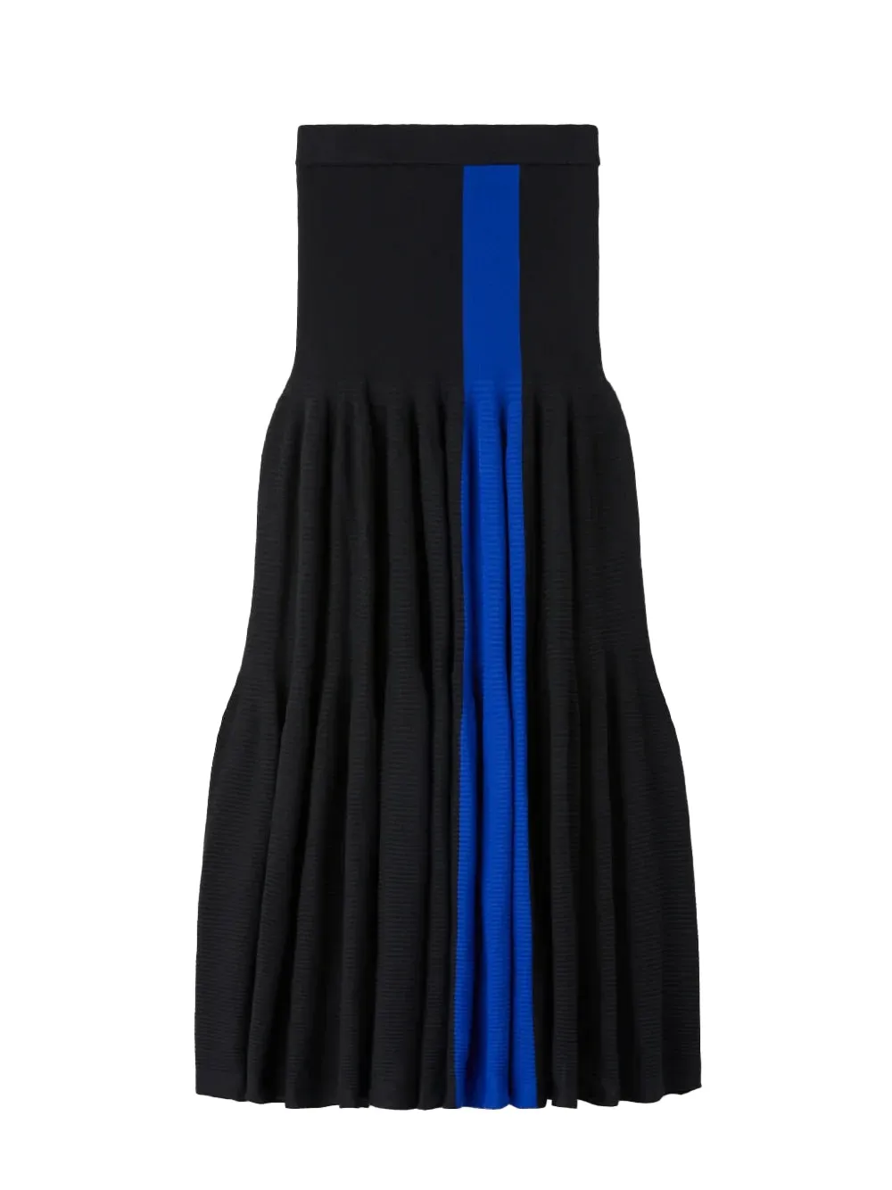 CFCL stripe-detail pleated midi skirt - Zwart