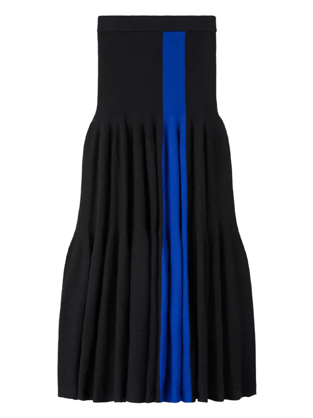 Cfcl Stripe-detail Pleated Midi Skirt In Black