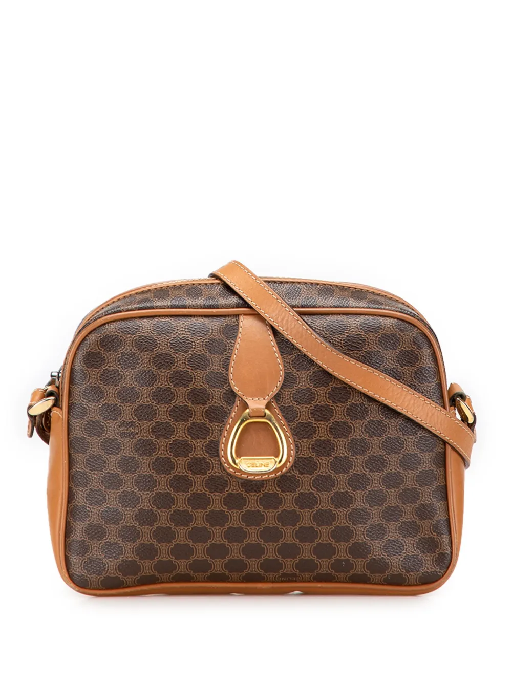 Celine Pre-Owned 2008 Macadam Coated Canvas crossbody bag | Brown | Image 1