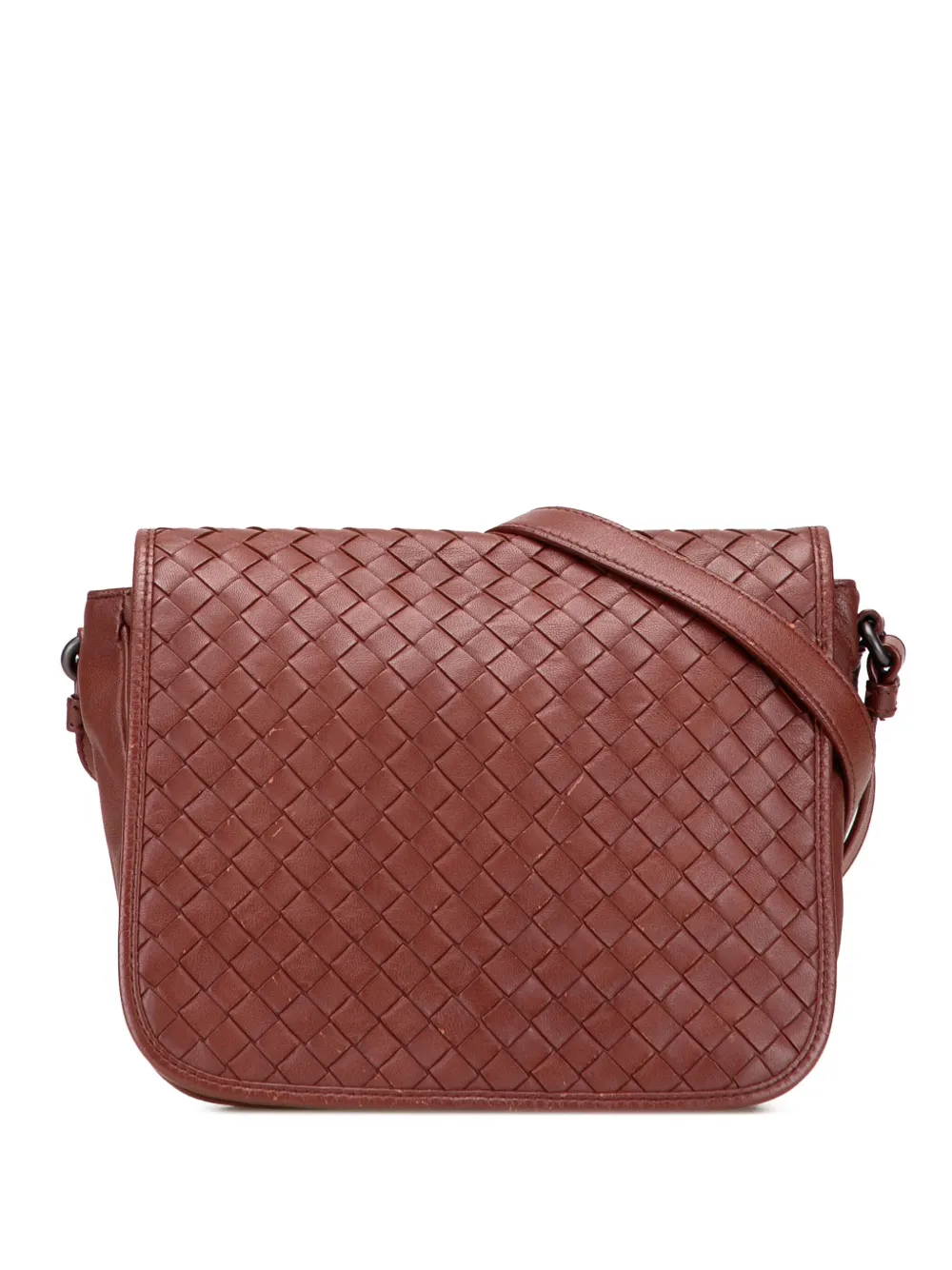 Bottega Veneta Pre-Owned 2012-2025 Nappa Intrecciato Flap crossbody bag | Red | Image 1