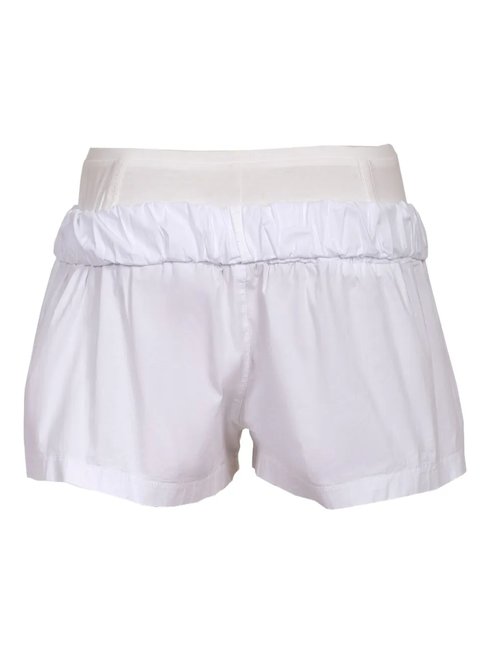 Natasha Zinko Elastic-waistband Cotton Shorts In White