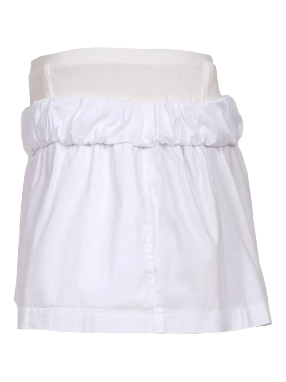 Natasha Zinko Elastic-waistband Cotton Shorts In White