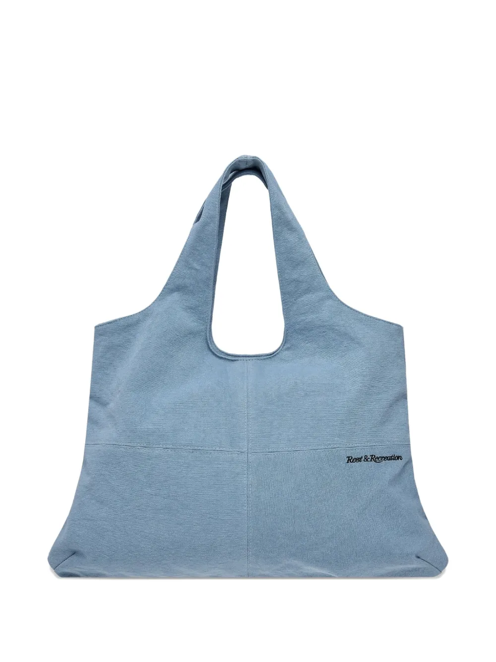 Rest&Recreation cotton panelled tote bag | Blue | Image 1