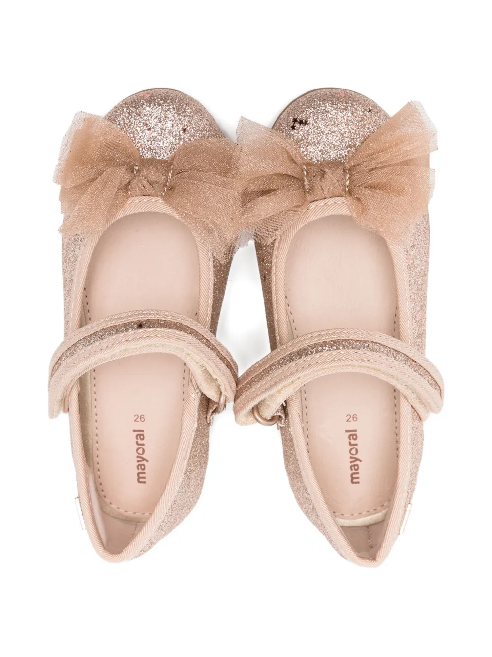 Mayoral Bow-detail Ballerinas In Gold
