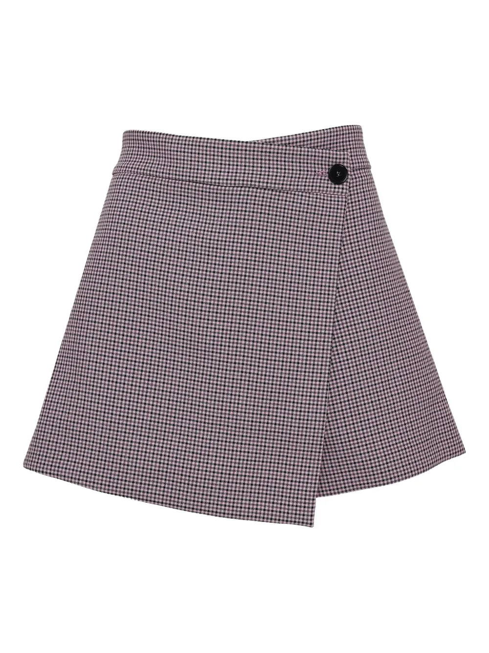Msgm Fold-detail Check Shorts In Brown