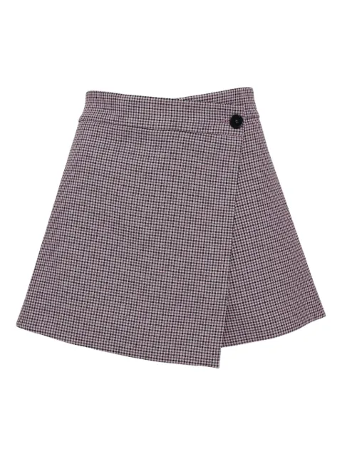 MSGM fold-detail check shorts