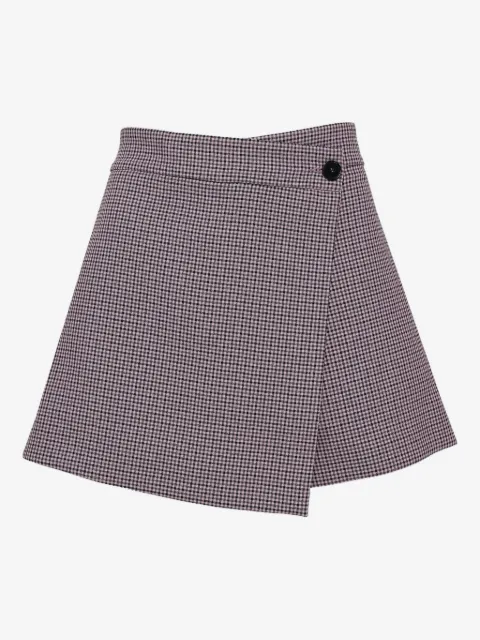 MSGM fold-detail check shorts