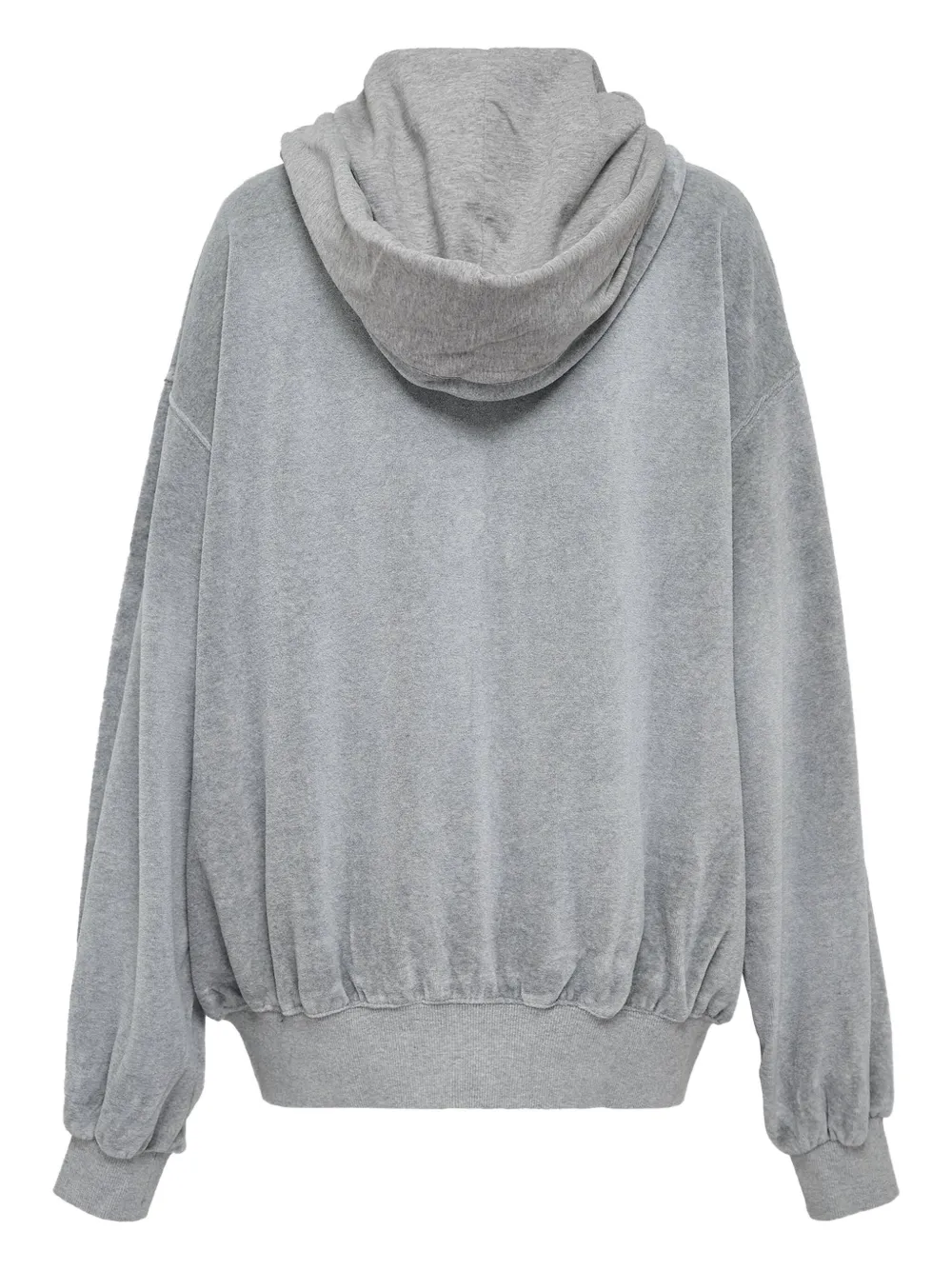 Open YY velour boxy zip hoodie - Grijs
