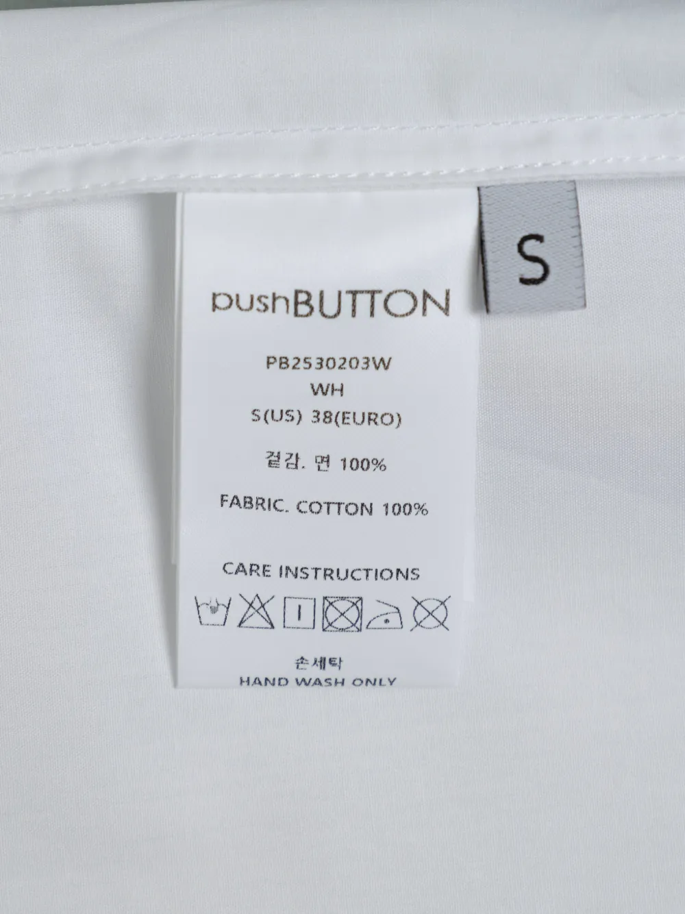 Pushbutton Flying-tie Print Shirt In White