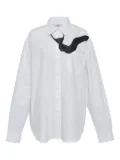 pushBUTTON flying-tie print shirt - White