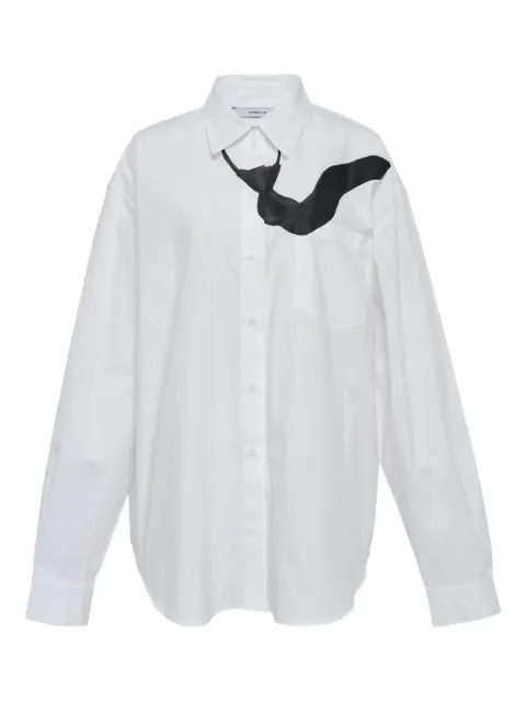 pushBUTTON flying-tie print shirt