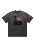 Doublet sequin-heart graphic T-shirt - Grey