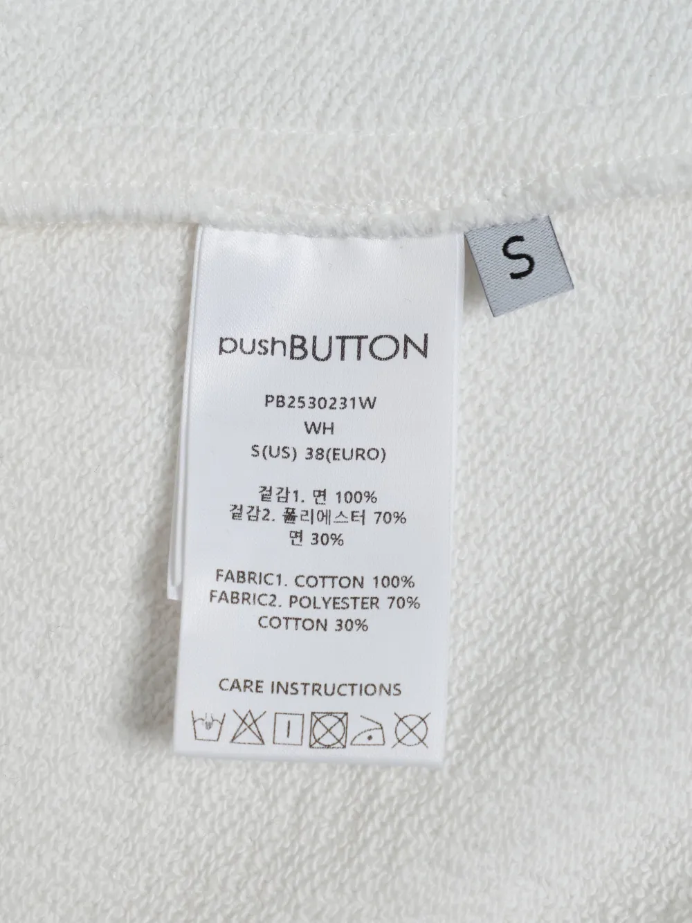 Pushbutton Twisted-hem Check-print Top In White