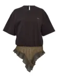 pushBUTTON Panty ruffled top - Brown