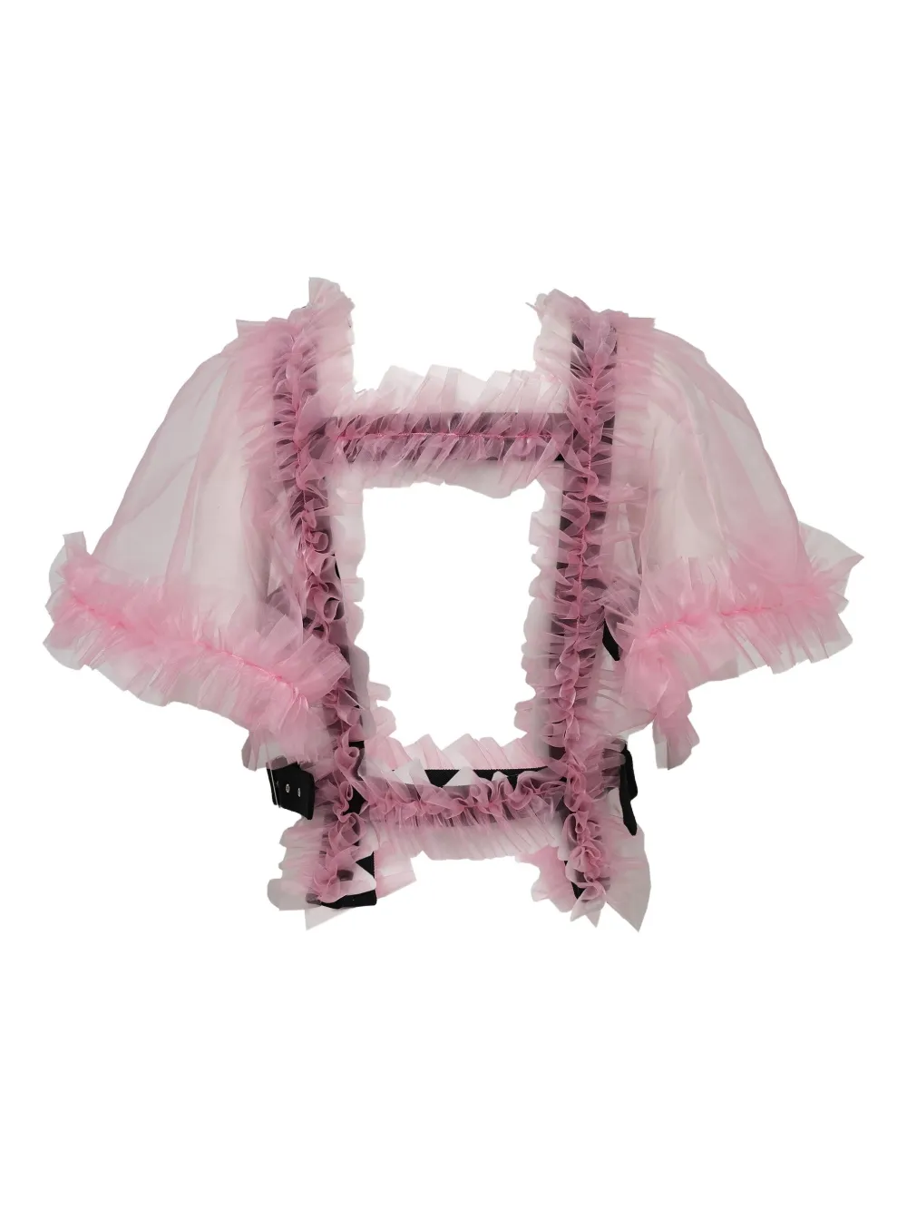 Noir Kei Ninomiya ruffle-trim cut-out vest | Waistcoats & Gilets | Image 2