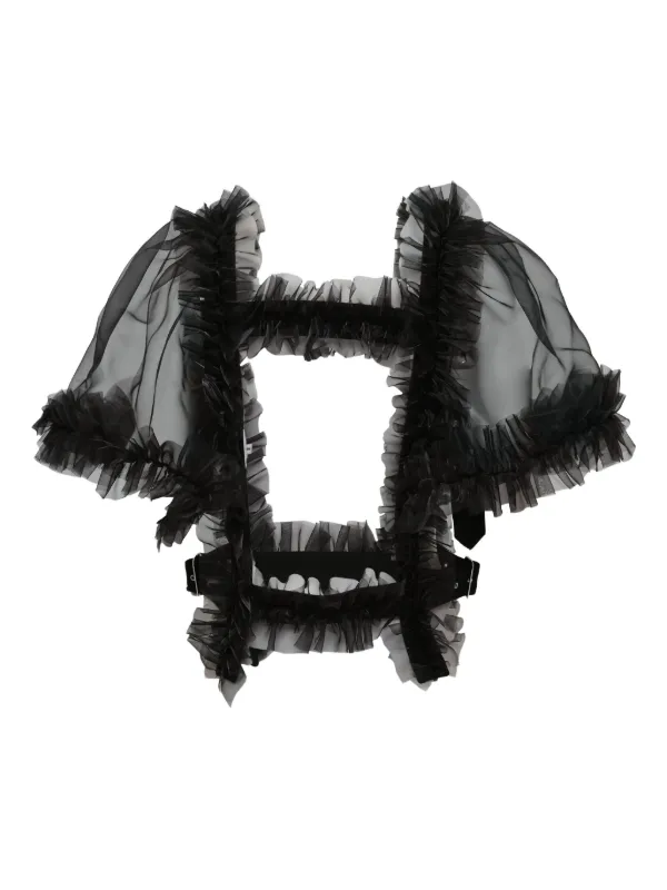 Noir Kei Ninomiya ラッフル トップ | ブラック | FARFETCH JP