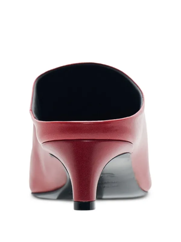 Jil Sander pointed-toe Leather Mules | Red | FARFETCH ID