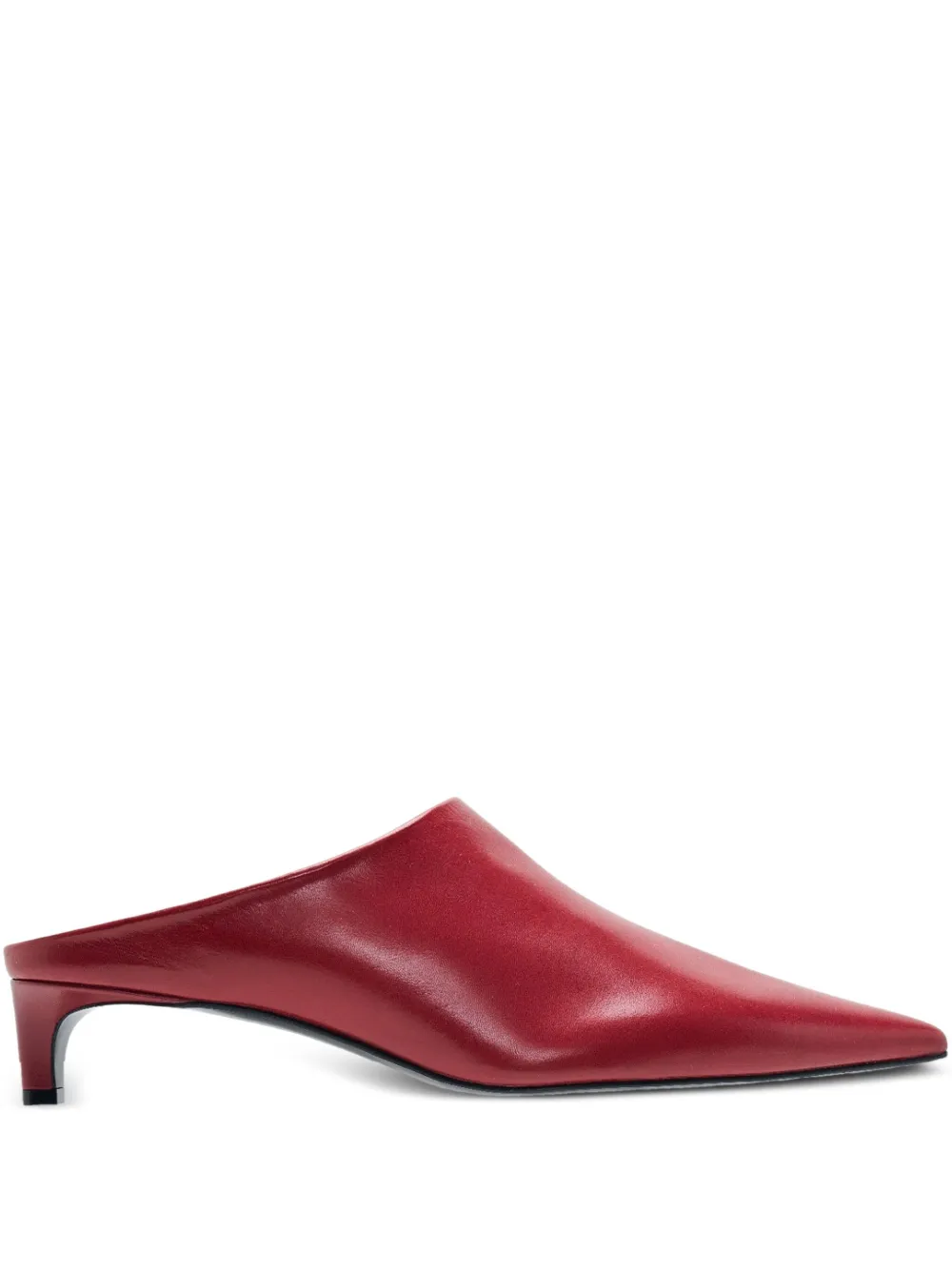 Jil Sander Pointed-toe Leather Mules In Brown