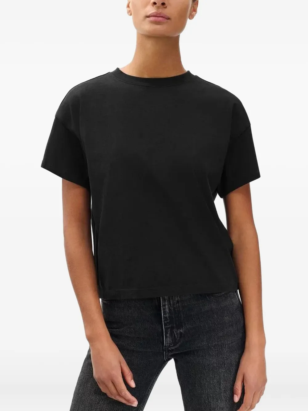 Rag & Bone Kelly Boxy Jcotton T-shirt In Black