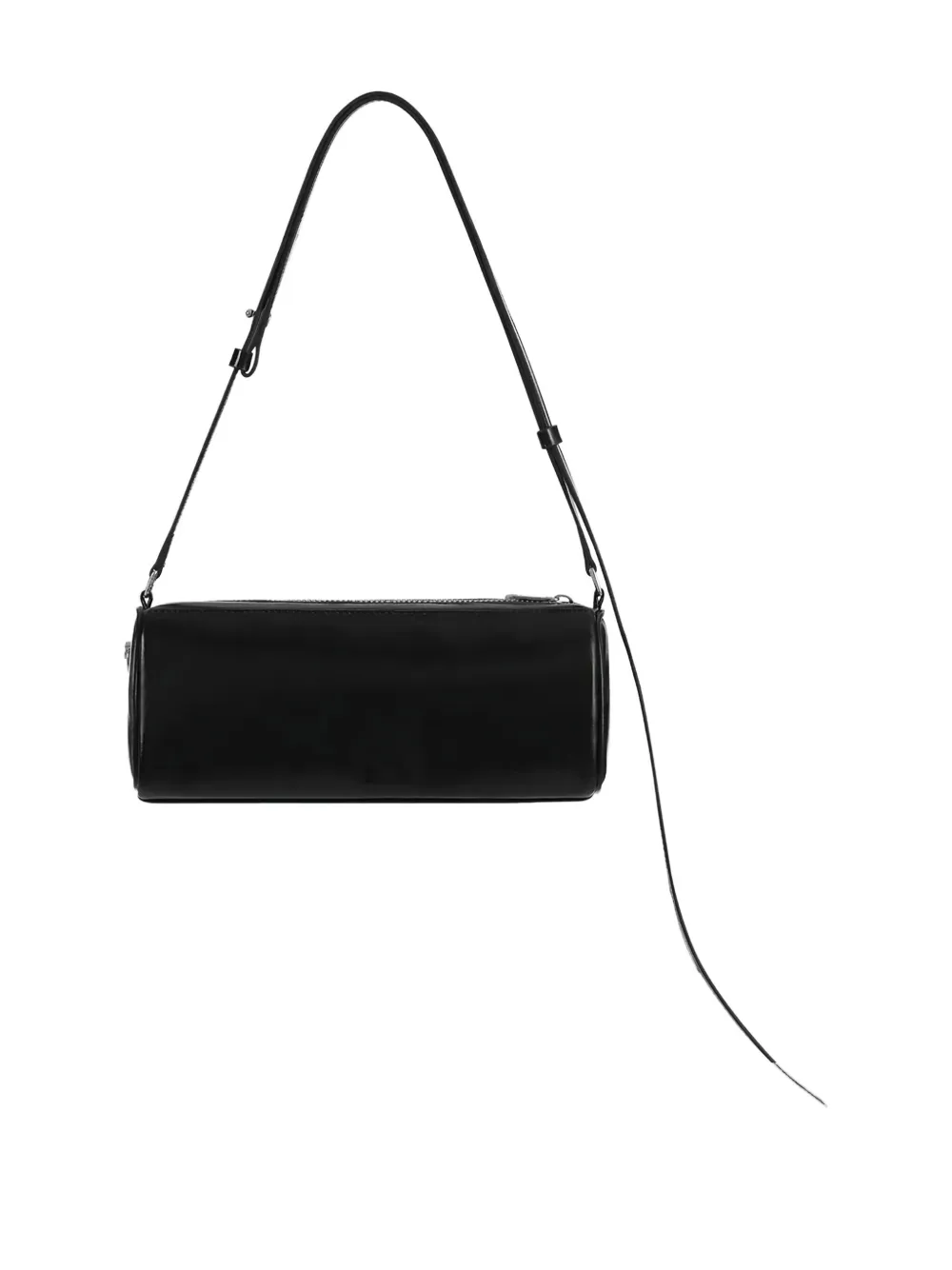 STAND STUDIO Chunky cilindrische leren schoudertas - Zwart