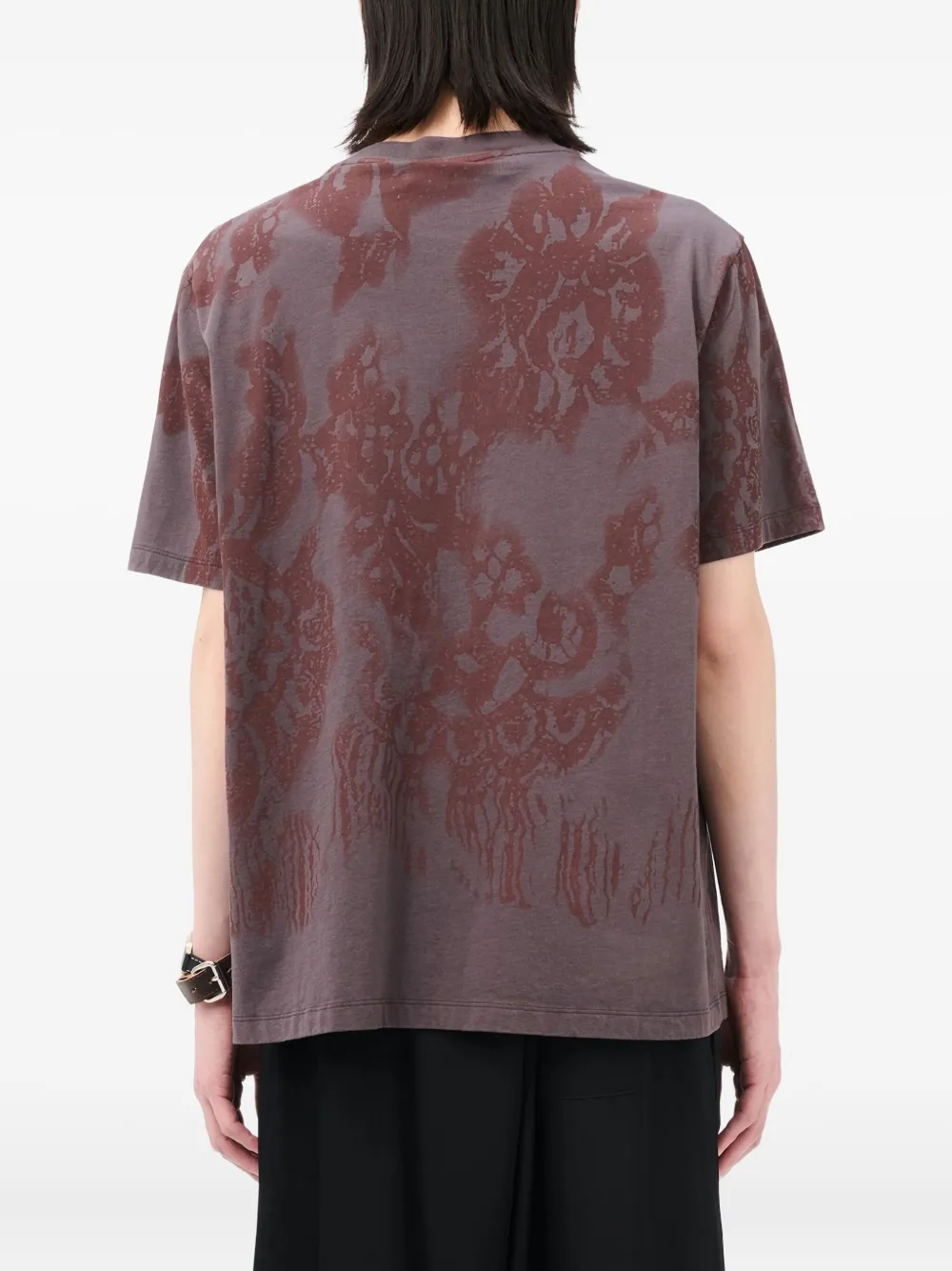 OUR LEGACY Box T-shirt met bloemenprint - Bruin