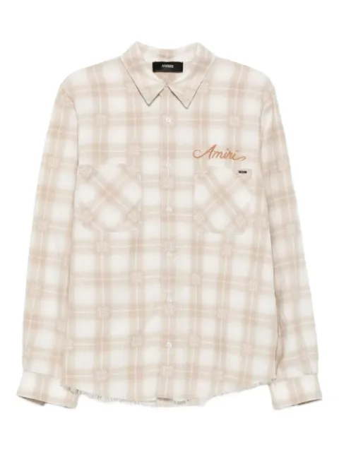 AMIRI bandana-patch plaid shirt