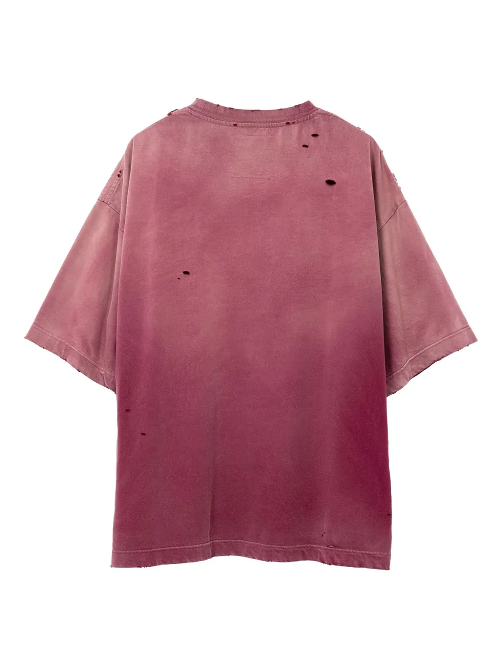 Maison MIHARA YASUHIRO Sun katoenen T-shirt met vervaagd effect en borstzak - Rood