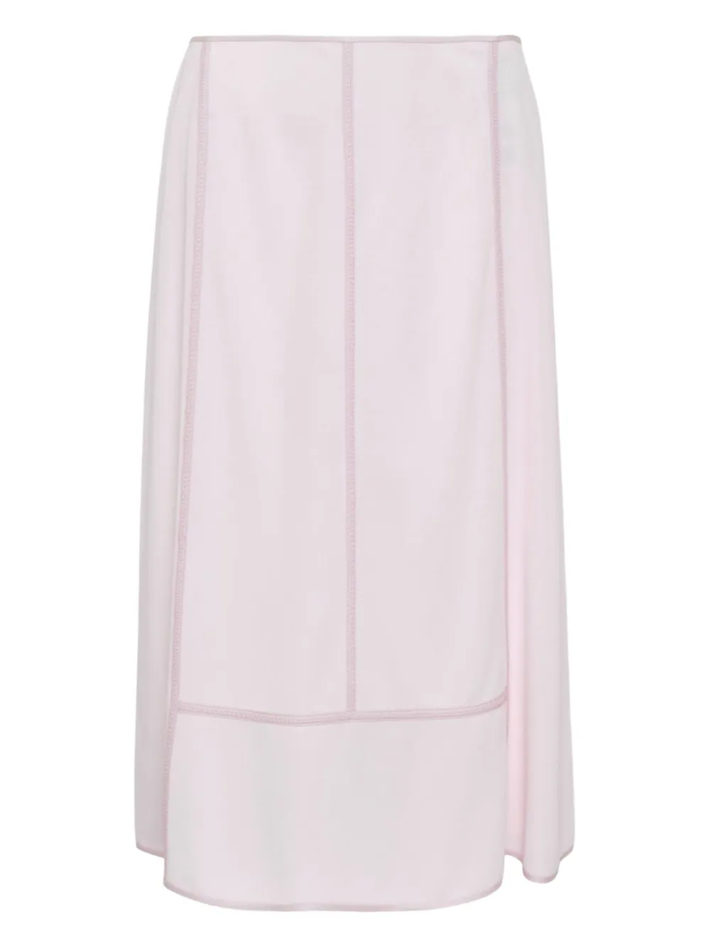Jil Sander Viscose Blend Midi Skirt In Pink