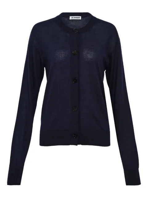 Jil Sander crew-neck button-up cardigan