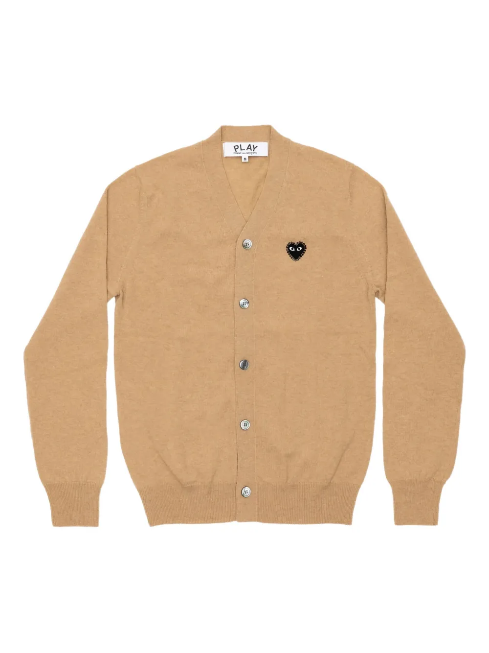 Comme Des Garçons Play Heart-appliqué cardigan | Neutrals | Image 1