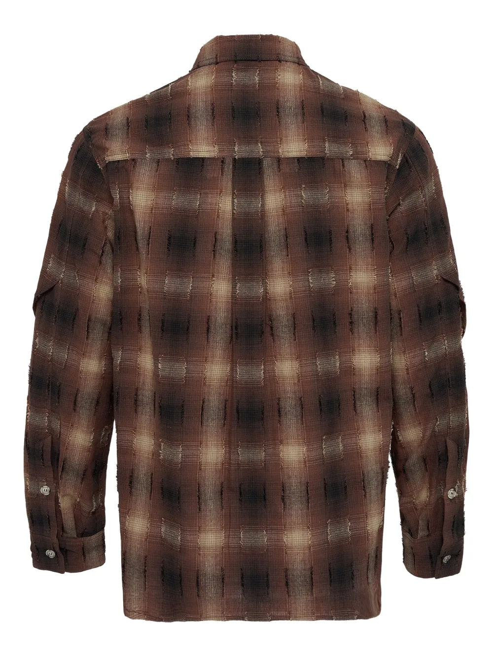 Andersson Bell Layered Check Shirt In Brown