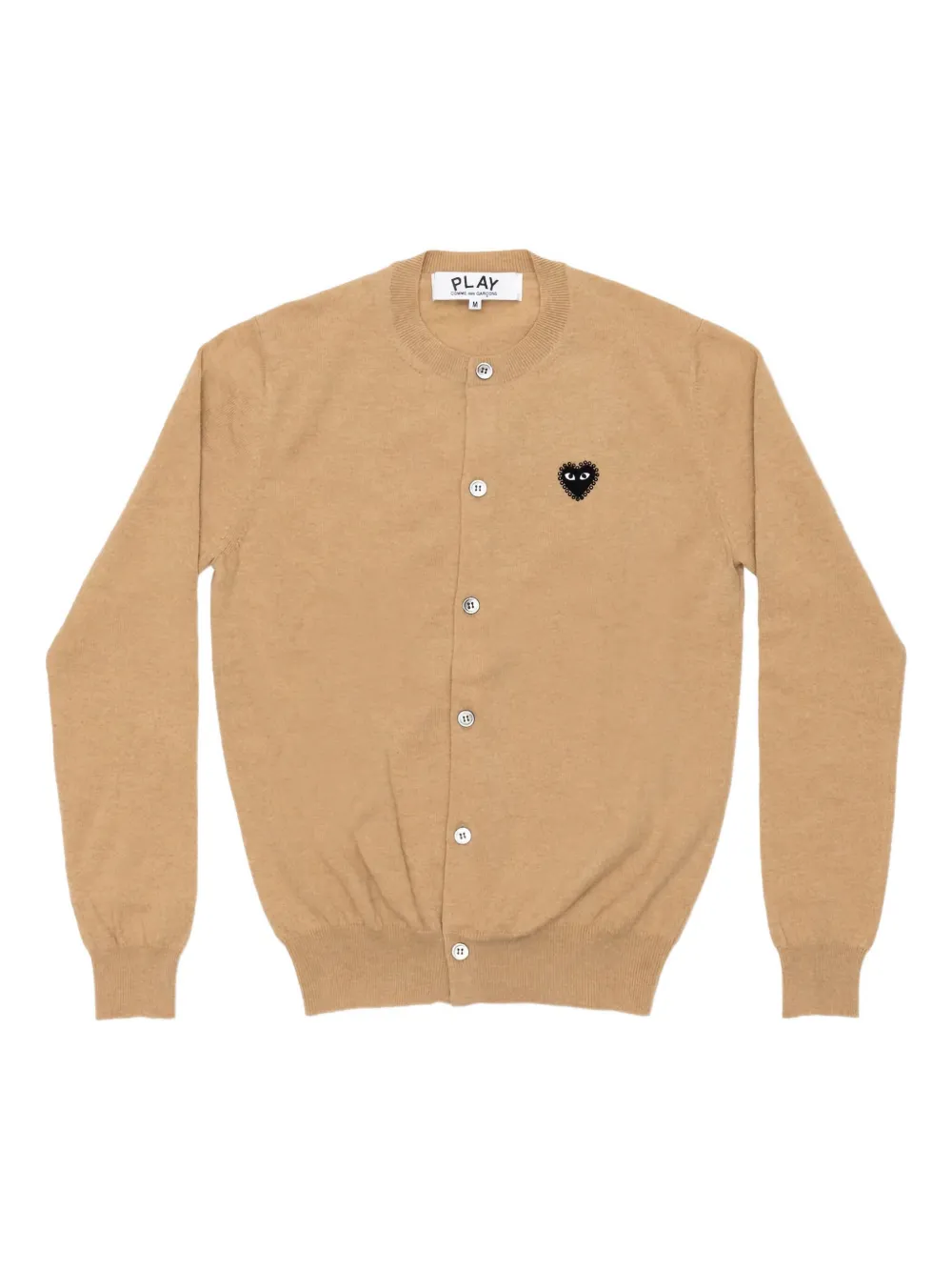 Comme Des Garçons Play heart-embellished cardigan | Neutrals | Image 1