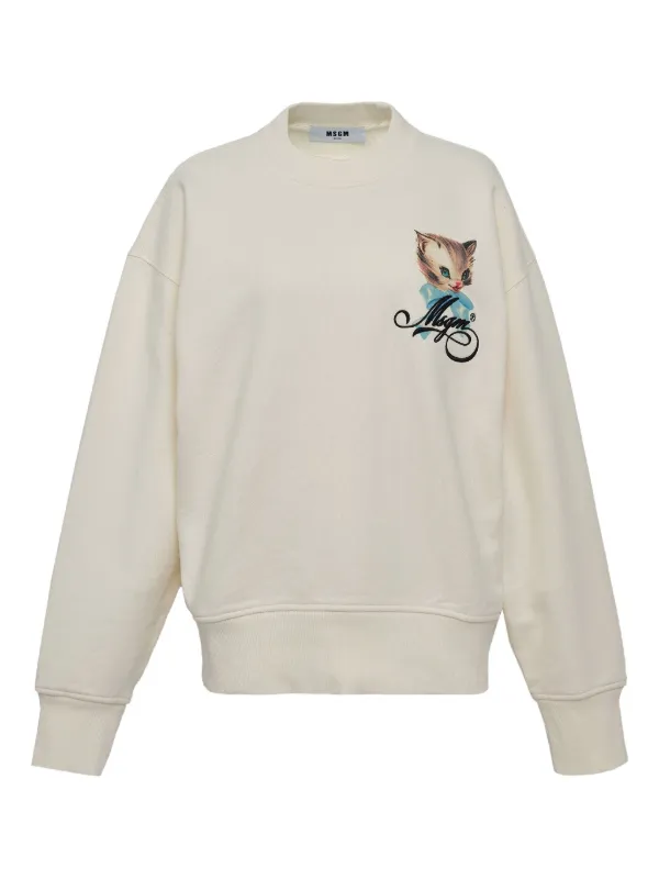 MSGM Kitten スウェットシャツ | ニュートラル | FARFETCH JP
