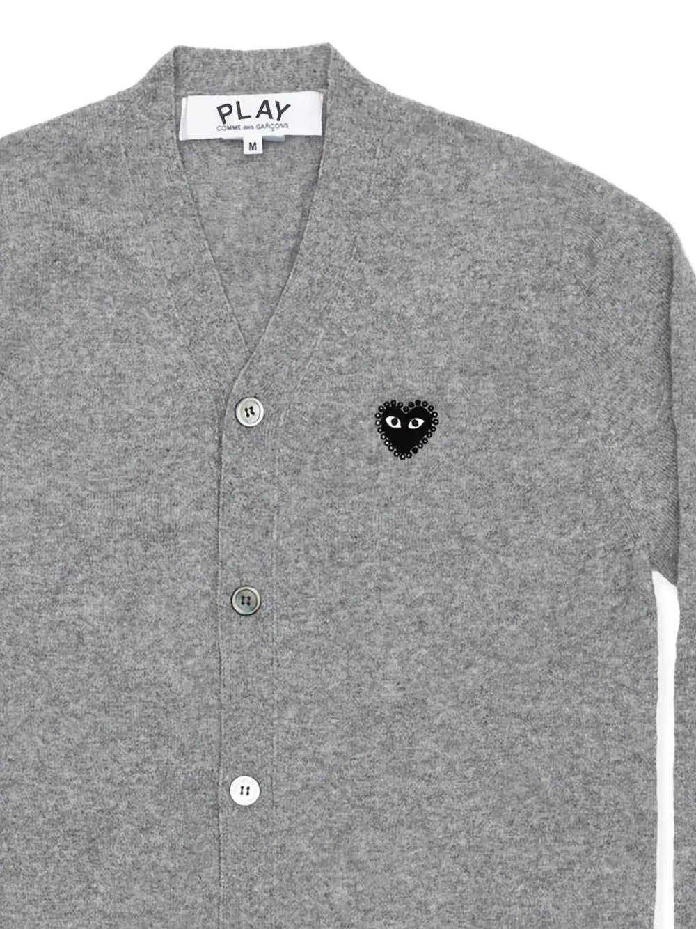 Comme Des Garçons Play heart-embellished v-neck cardigan | Cardigans | Image 2