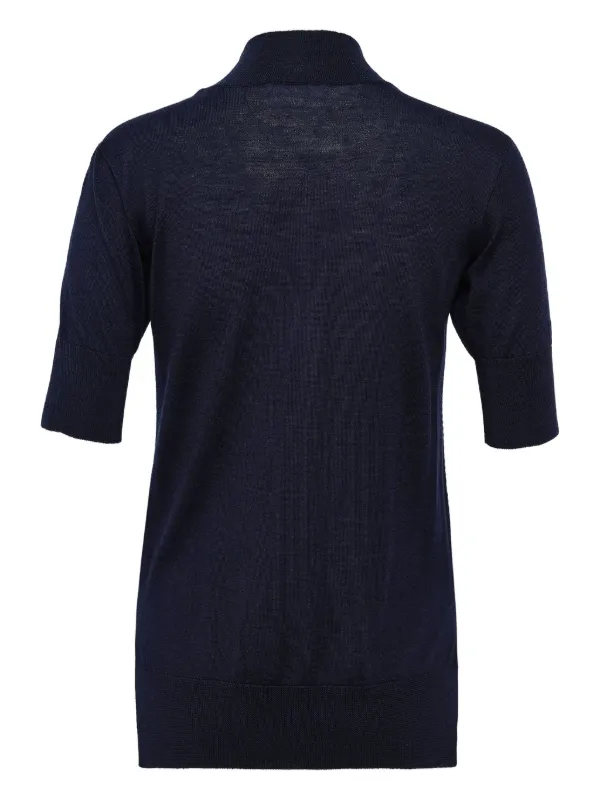Jil Sander high-neck short-sleeves Top | Blue | FARFETCH