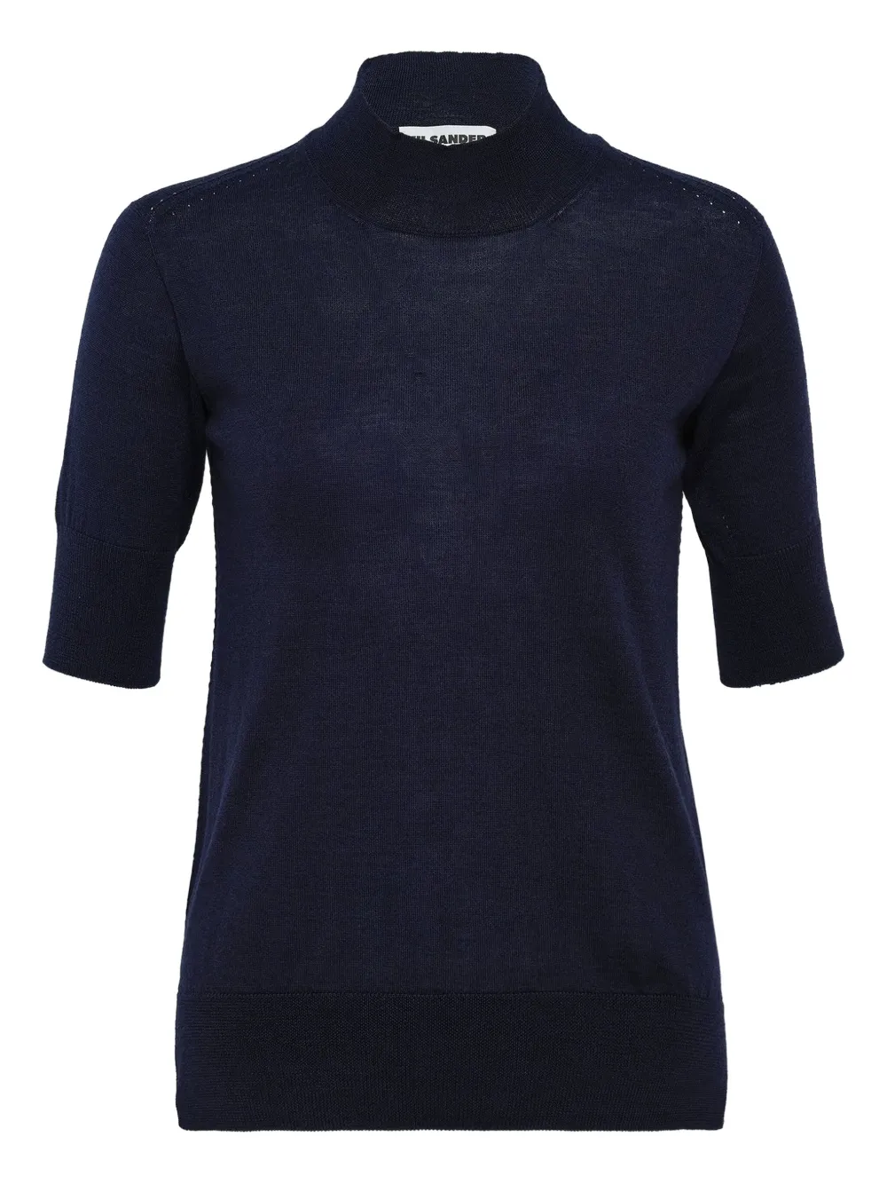 Jil Sander high-neck short-sleeve sweater - Blu
