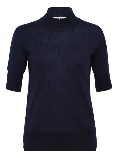 Jil Sander high-neck short-sleeve sweater