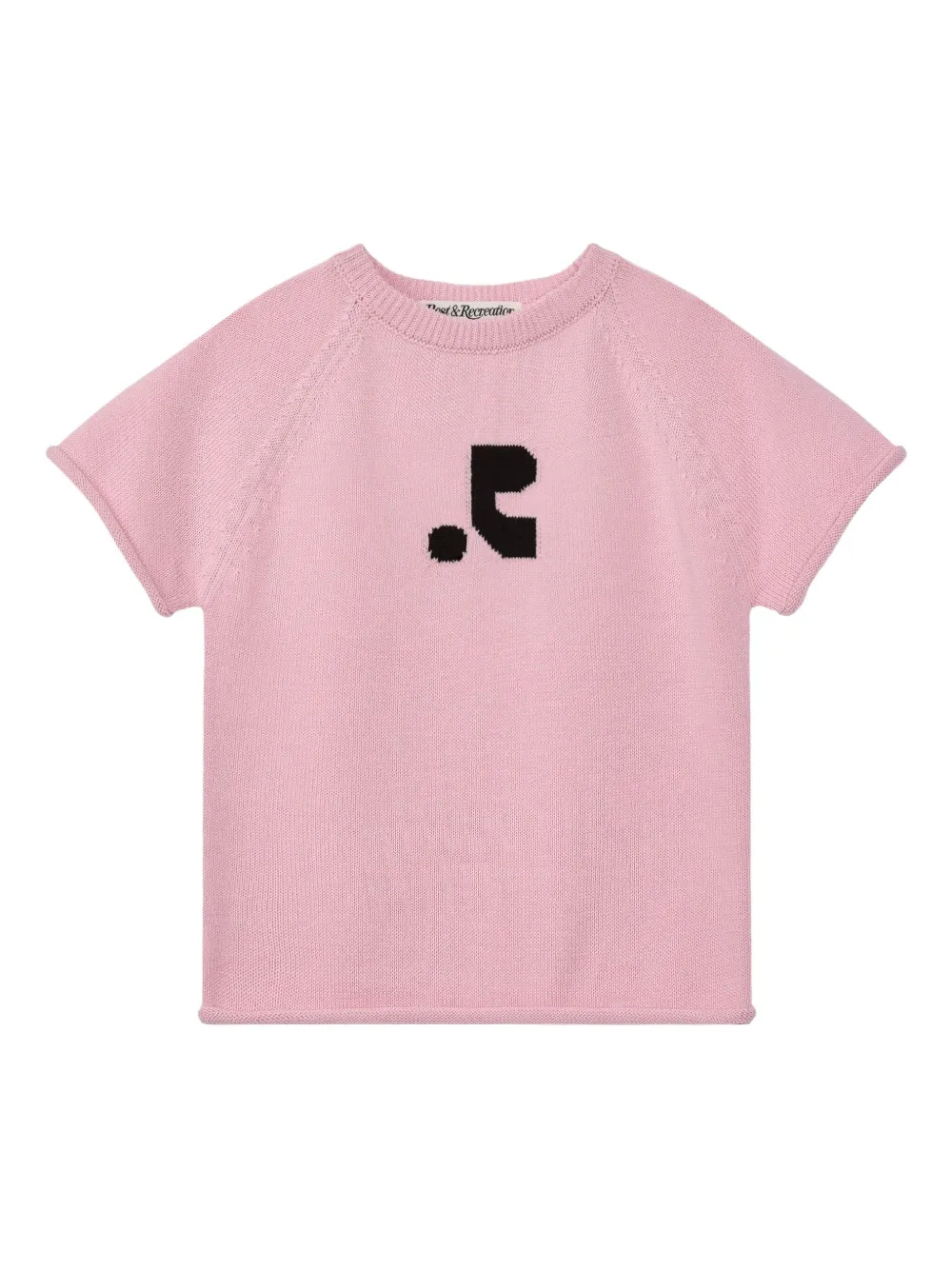 Rest&recreation Raglan-sleeve Jacquard T-shirt In Pink