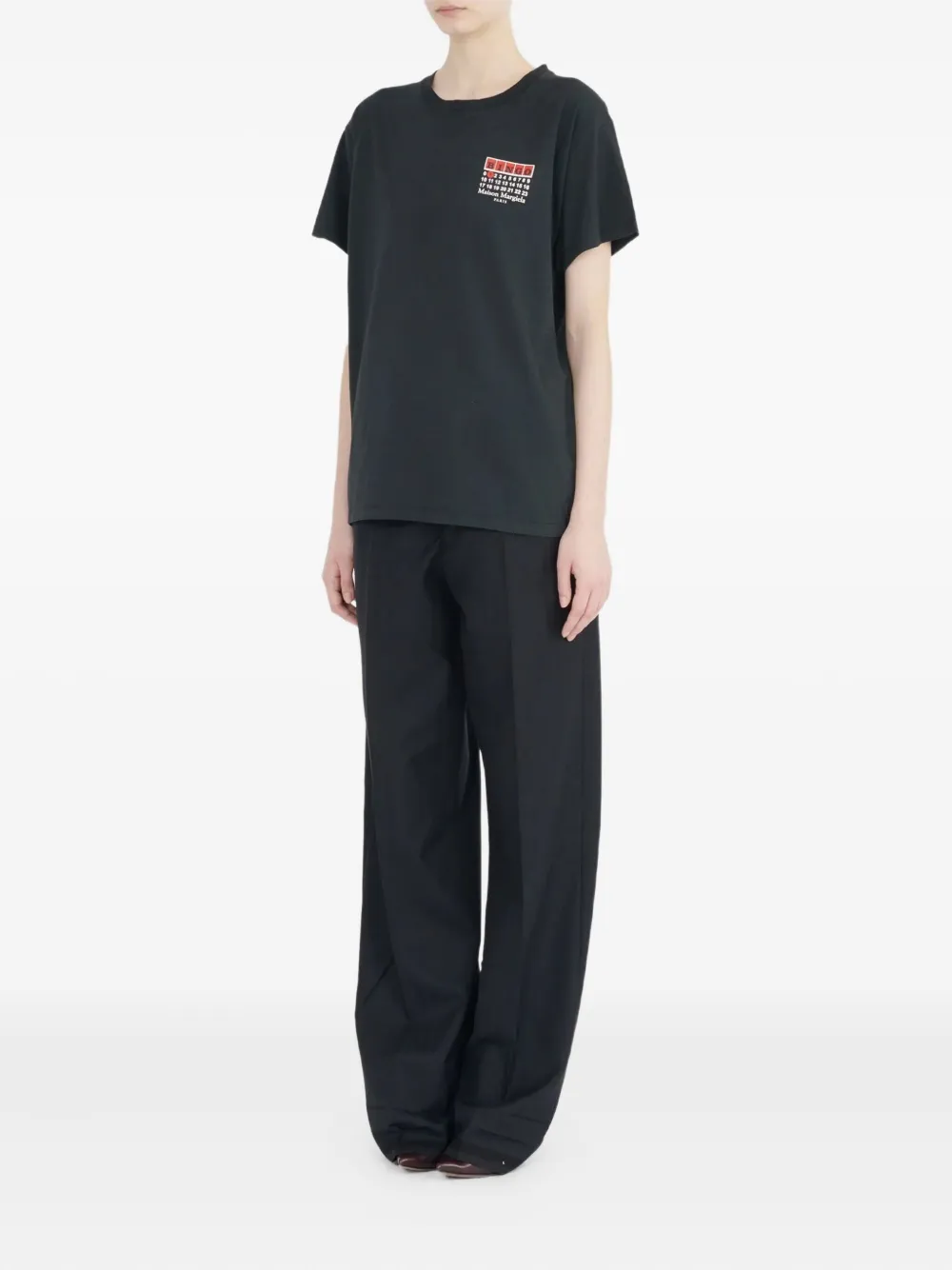 Maison Margiela T-shirt met logoprint Zwart