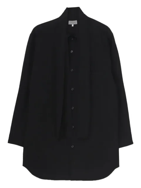 Yohji Yamamoto scarf-collar cotton shirt