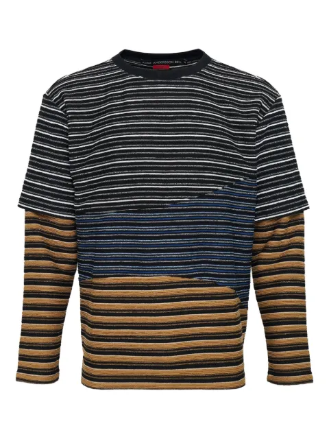 Andersson Bell layered striped sweatshirt