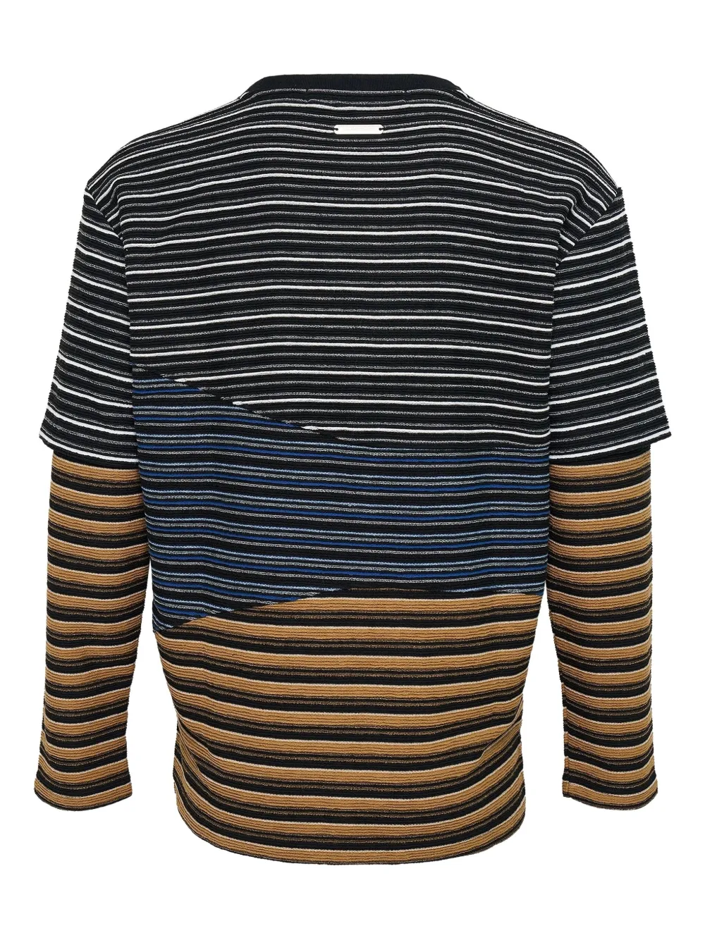 Andersson Bell layered striped sweatshirt - Zwart