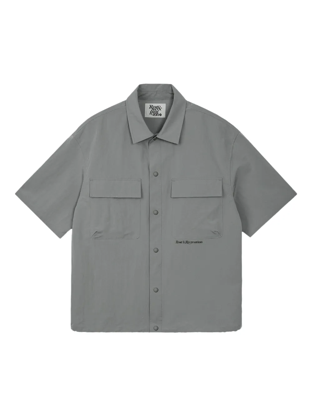Rest&recreation Pocket Short-sleeve Shirt In Gray