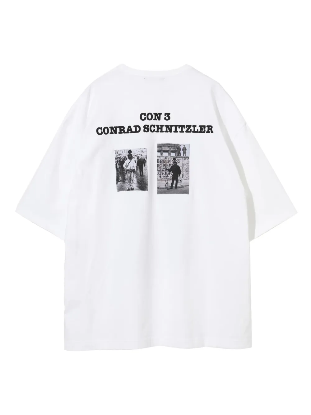 Undercover Con 3 T-shirt met megafoonprint - Wit