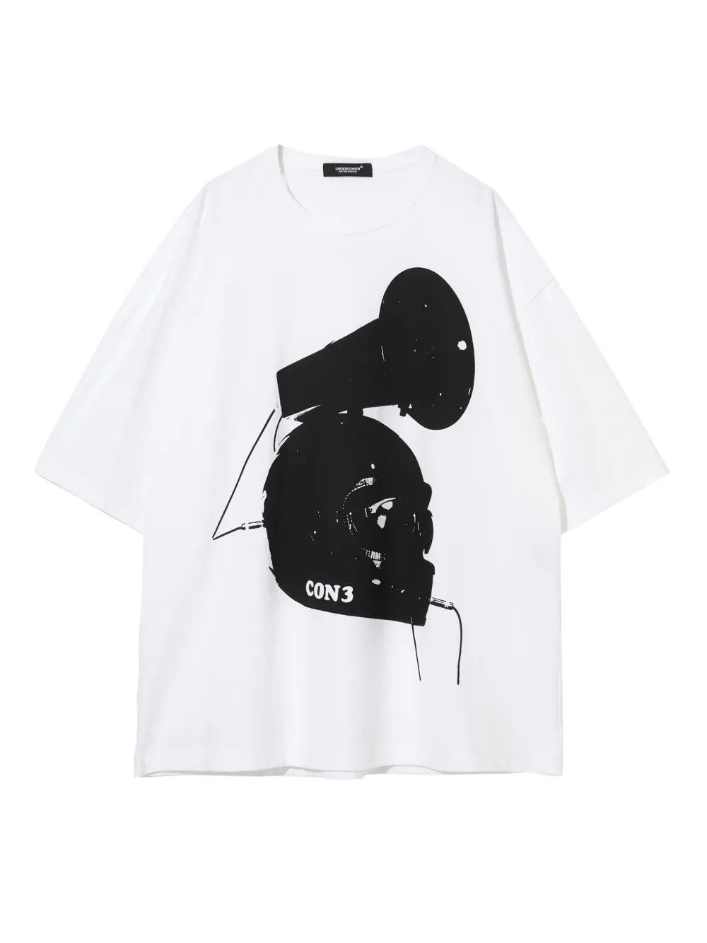 Undercover Con 3 megaphone-print T-shirt | White | Image 1