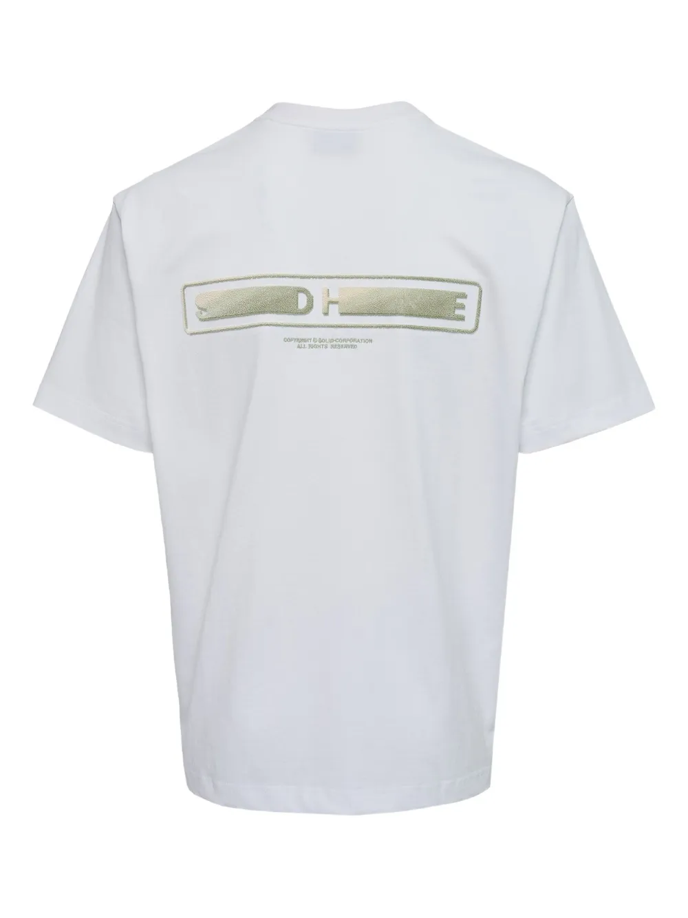 SOLID HOMME flocked-finish T-shirt - Wit